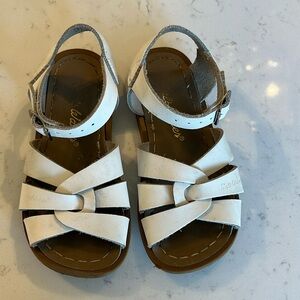 Salt Water White Leather Sandals